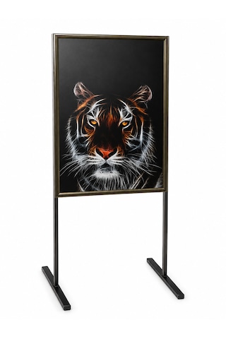 B1 70x100 Cm Bronz Yüksek Alüminyum Tek Taraflı Mobil Kaldırım Reklam Poster Pano