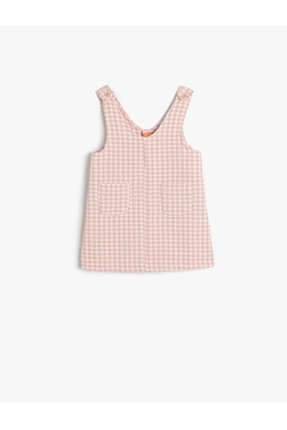 Koton Midi Boy Tüvit Elbise V Yaka Cep Detaylı Pamuk Karışımlı Pembe Ekose 5wmg80052aw Pembe Ekoseli Pembe