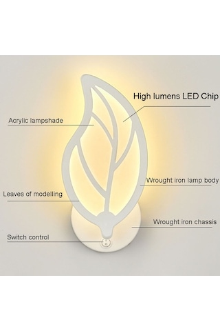 Dancemonkey Cbtx Led Duvar Aplik Modern Yaratıcı Başucu Aydınlatma Yatak Odası Oturma Odası Ofis İçin - 3063 Beyaz Işık, Renkli Alternatif Beyaz