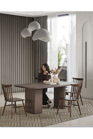 Casamila Mdf Yemek Masası+6 Sandalye Venge