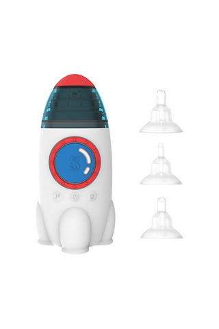 Yaozixa Bebek Elektrikli Burun Emici Beyaz - 3 Seviye Emme Gücü, Düşük Gürültü, Işık Ve Müzik, Batarya Li-poly, 3 Silikon Uç, Saklama Kutusu