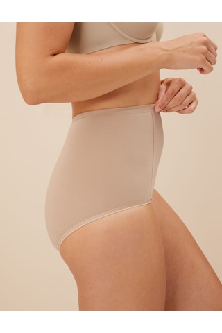 Marks & Spencer 2'li Sıkı Kontrol Tam Külot T32001613 Bej