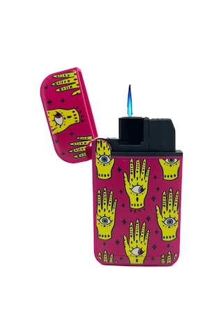 Zengaz Cool Tasarım Jet Alev Çakmak - God's Eye Pembe