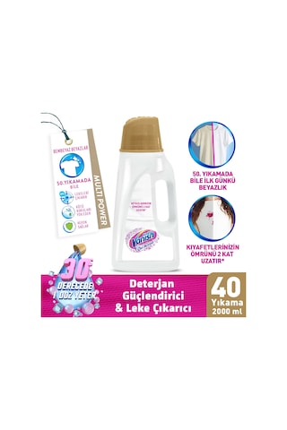 Vanish Kosla Oxi Action Gold Beyazlar için Sıvı Leke Çıkarıcı & Deterjan Güçlendirici 2 L