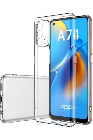 Adige Oppo A74 Kılıf Kamera Korumalı Süper Silikon