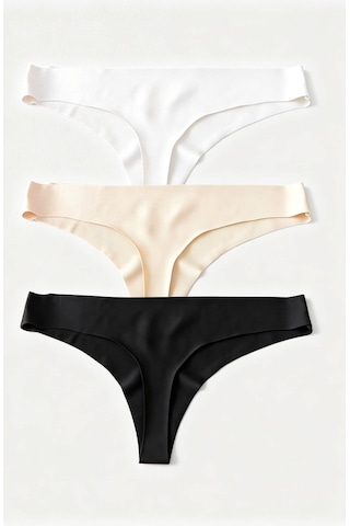 Skin Verse Lazer Kesim Tanga Külot 3'lü Set Çok Renkli