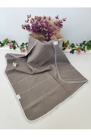 Kahve Pike Bebek Battaniyesi Doğal Organik Yaşam Örtüsü Çok Amaçlı Mevsimlik Yenidoğan 80x90 Cm Kahverengi