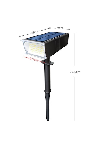 Gajeena Güneş Enerjili Bahçe Işığı - Döner Aydınlatma Kafa, İki Parlaklık Seviyesi, Toprak Ve Duvar Montajı, 72 Led Isınma Işığı Sıcak Işık