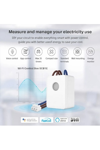 Broadlink Bestcon Scb1e Güç Ölçüm Kablosuz Akıllı 16a Işık Anahtarı