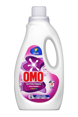 Omo Active Fresh Cold Power Renkliler Için Sıvı Deterjan 1500 Ml X 3