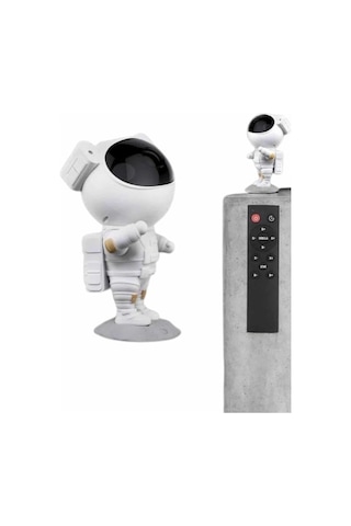 Gece - 432 - Lambası Astronot Bluetooth Hoparlörlü Galaksi - Spt-gld - Işık Projektörü