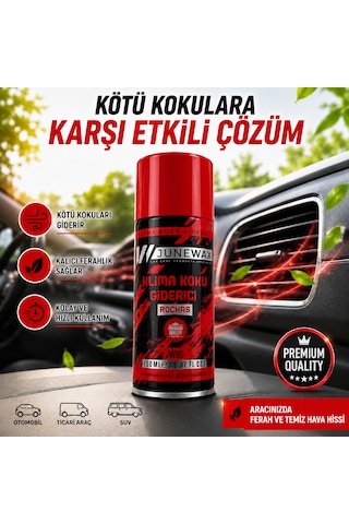 Klima Koku Giderici Bombası 150 Ml - Araç İçi Koku Giderici, Klima Temizleyici, Kalıcı Ferahlık Jeune Mor Koku Kırmızı