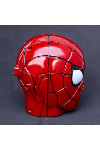 Spiderman Örümcek Adam Kablosuz Bluetooth Hoparlör Stereo Hoparlör Led Işık Kırmızı