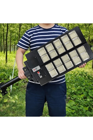 3'lü Paket Dls 1000w Güneş Enerjili Solar Sokak Lambası Hareket Sensörlü Led Bahçe Aydınlatması