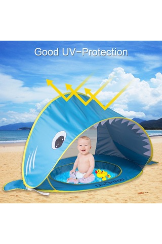 Padalink Hızlı Açılır Çocuk Plaj Çadırı - Pembe, Uv Korumalı, Taşınabilir Ve Kolay Kurulum Pembe