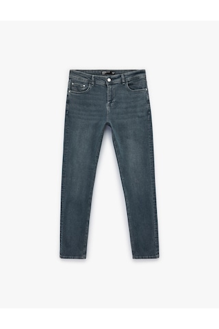 Koton Normal Bel Cepli Pamuklu Slim Fit Jean Pantolon - Brad Jean İndigo Stone 6sam40142nd İndigo - Taş