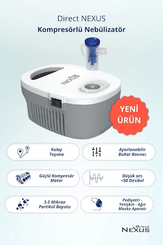 Nexus Yetişkin ve Çocuk için Nebulizatör Makinesi