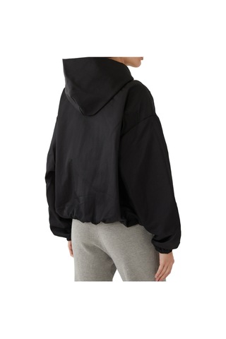United Colors Of Benetton Fear Of God Doku Desenli Naylon Kapüşonlu Bomber Ceket Siyah