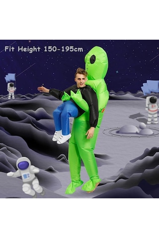 Children 120 - 150 Cm Yetişkin Çocuk Uzaylı Şişme Kostüm