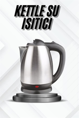 Kettle Su Isıtıcı Paslanmaz Çelik Kablolu C F Priz Uyumlu 220-240 V