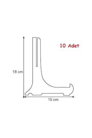 Çerçeve Teşhir Ayak Teşhir Standı 18 Cm No 4 10Adet