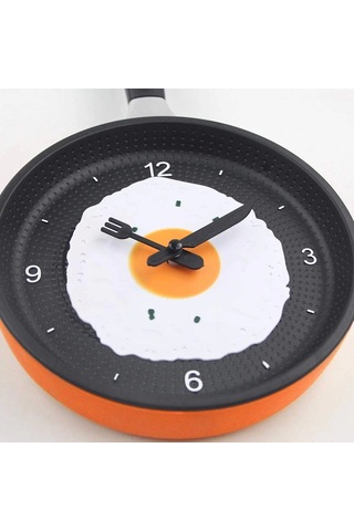 Tava Konseptli Duvar Saati Renkli