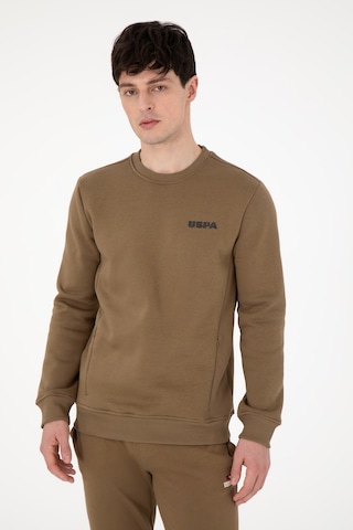 U.S. Polo Assn. Erkek Regular Fit Bisiklet Yaka Haki Sweatshirt 50292362-VR027