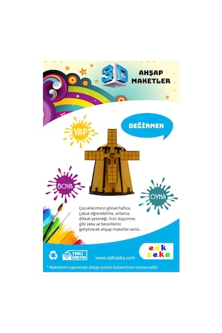 Ahşap Maket Değirmeni Boya Ve Fırça