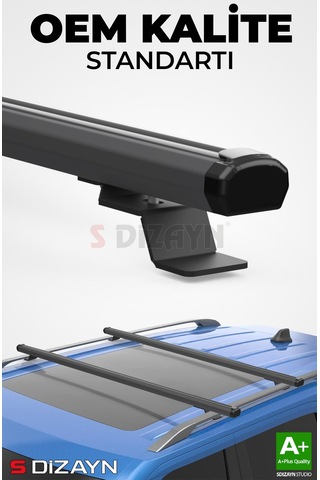 S-dizayn Mazda Mpv S-bar Cargo V1 Ara Atkı Tavan Taşıyıcı Barı Siyah 120 Cm 1999-2006 A+ Kalite