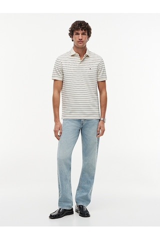 Tommy Hilfiger 1985 Regular Polo Erkek Beyaz Polo - Mw0mw17770
