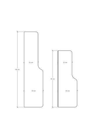 Doğal Modern Organizer Düzenleyici 2'li Kıvrımlı Dekoratif Kitaplık Banyo Mutfak Duvar Rafı Ceviz