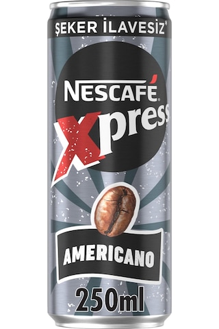 Nescafe Xpress Americano Şekersiz Soğuk Kahve 250 Ml X 24 Adet Hazır