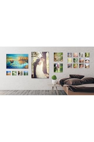 Premium Kişiye Özel 8 Adet Metal Poster Tablo Full Hd Kalite Baskı 15x15 Cm Çok Renkli