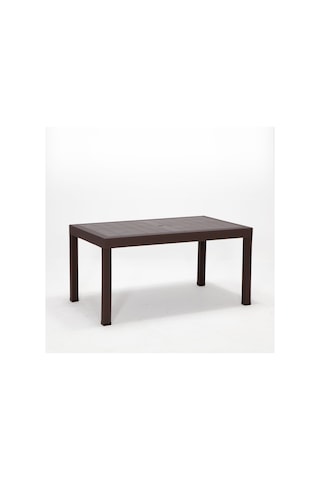 Rattan Lüx Dikdörtgen Kahve Masa Takımı Bahçe&balkon Kahverengi