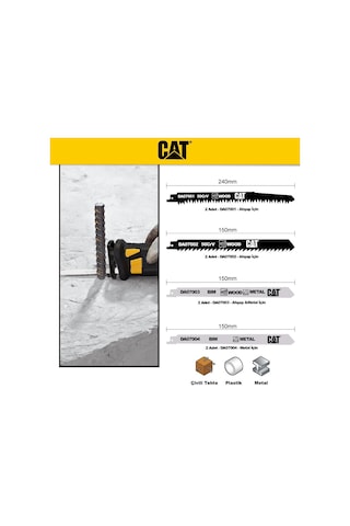 Cat Da07901 8 Parça Profesyonel Metal/ahşap Kesme Tilki Kuyruğu Testere Ucu