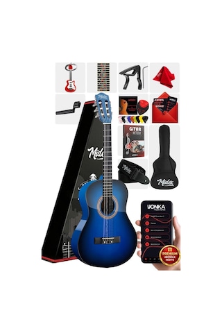 Midex Cg-270bl Klasik Gitar 4/4 Yetişkin Boy Sap Ayarlı Full Set