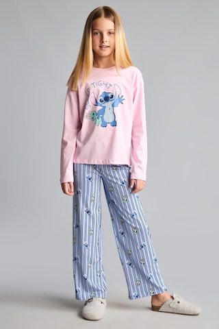 Defacto %100 Pamuk Dısney Lılo & Stıtch Lisanslı Uzun Kolu Pijama Üstü Esnek Belli Uzun Pijama Altı 2li Pijama Takımı Kız Çocuk I1875a826aupn693 Pembe-pn693