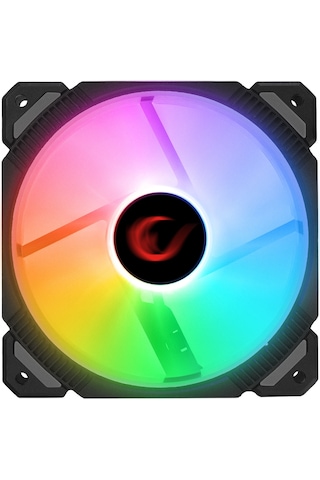 Rampage Cross F20 38cfm 1200rpm 12cm Rainbow 3p+4p Molex Soketli Siyah Kasa Fanı