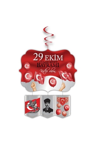 29 Ekim Cumhuriyet Bayramı Süslemesi Asmalı Tavan Süsü 29 Ekim Cumhuriyet Bayramı Süslemesi Asmalı Tavan Süsü