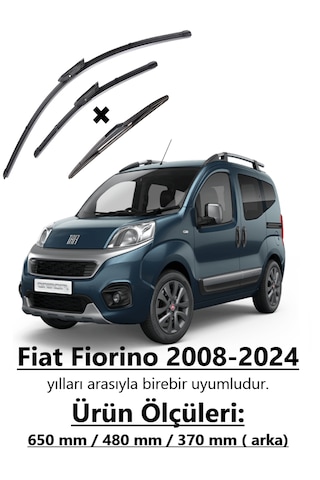 Rbw Fiat Fiorino 2008-2024 Ön Ve Arka Muz Silecek Seti