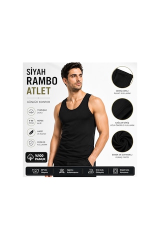 No Brand Rambo Atlet Siyah Siyah