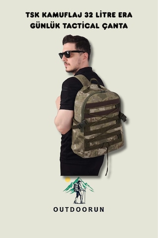 Outdoorun Tsk Kamuflaj 32 Litre Günlük Tactical Çanta Kamuflaj