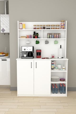 Asra Trend Kahve Köşesi KAHVE02 %100 MDF Çok Amaçlı Mutfak Dolabı Beyaz
