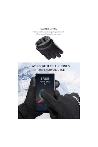 Motiva Soğuk Hava Dokunmatik Kışlık Spor Motosiklet Asker Polar Eldiven