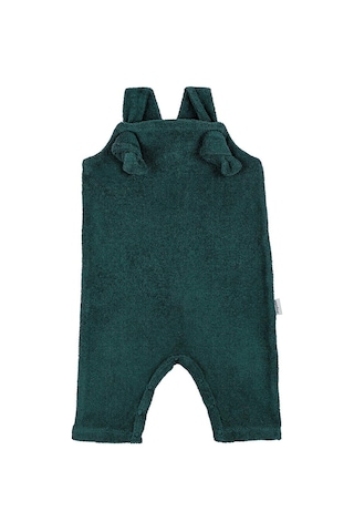 Antebies Organik Yeşil Havlu Alttan Çıtçıtlı Erkek Bebek Salopet