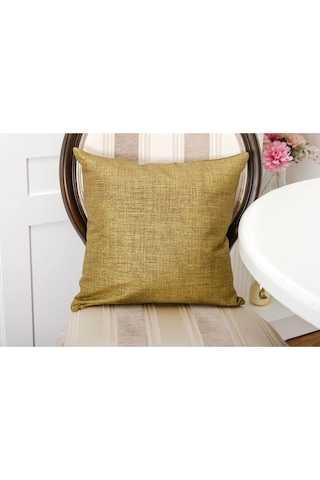 Linen Pamuk Keten Baskılı Haki Kırlent 45 45 Cm - 537 45 x 45