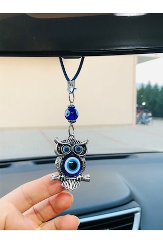 Baykuşlu Metal Araba Nazarlık, Araba Süsü, Metal Aksesuar Süsü