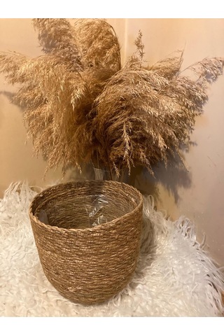 2li Hasır Silindir Saksılık Orta Boylar