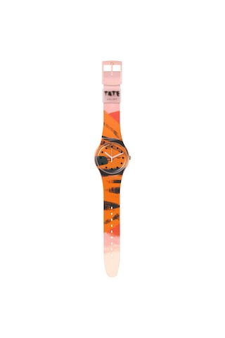 Swatch Suoz362 Barn-grahams Orange And Red Unisex Kol Saati