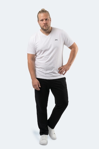 Slazenger Rıvaldo Jmb Erkek Büyük Beden Beyaz Tişört